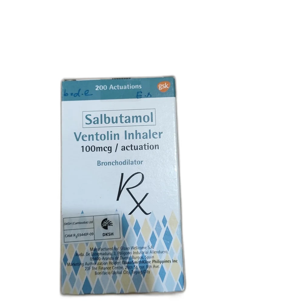 Ventolin Inhaler 100 mcg / actuation - Reachvong Pharmacy
