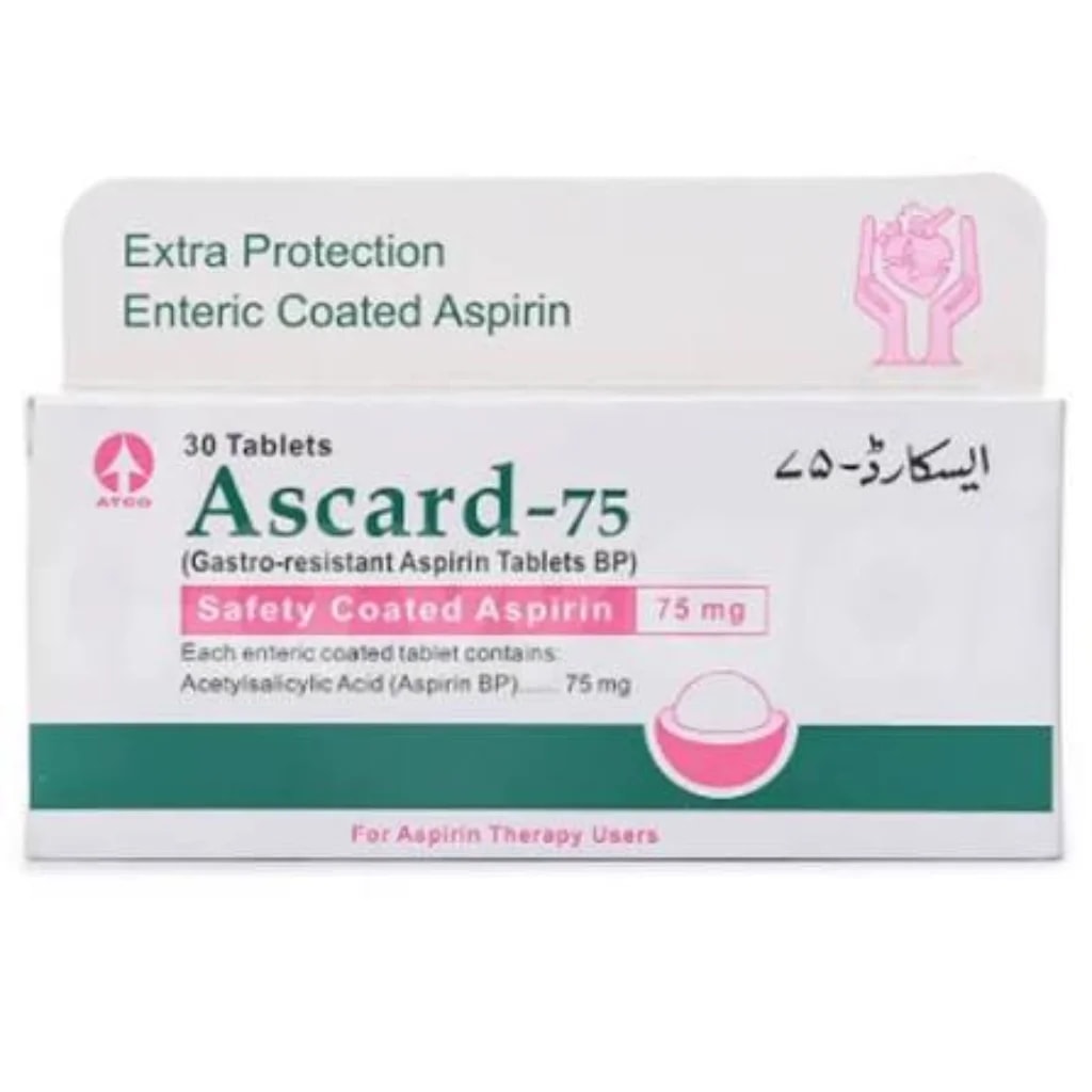Ascard-75 Aspirin 75 mg - Depot De Pharmacie "A" Kim Houy