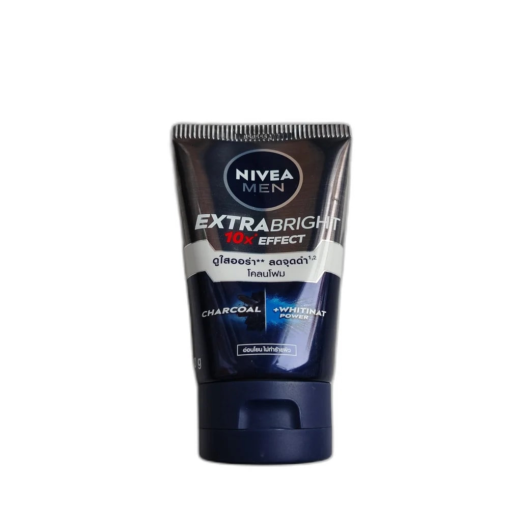 Nivea Men Extra Bright 10x Effect Charcoal Mud Foam 100g 100 g - PHARMACIE RATANAK