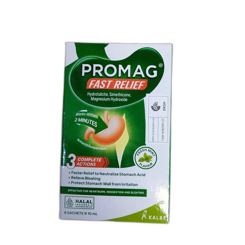Promag Fast Relief 400 mg/300 mg/100 mg per 10 mL - Depot de Pharmacie B Rotha