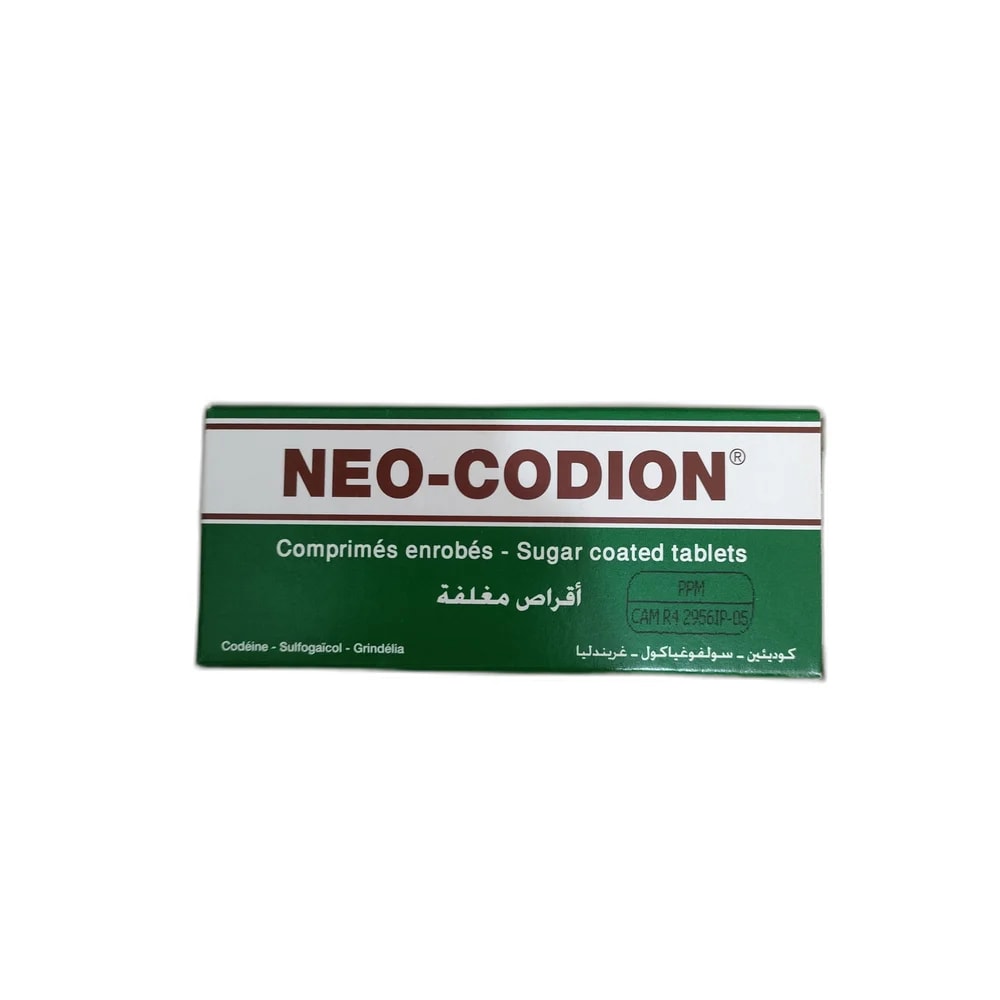 Neo-Codion Codeine camphosulfonate 25 mg / Sulfogaiacol 100 mg / Grindelia extract 20 mg - PHARMACIE MONGKUL