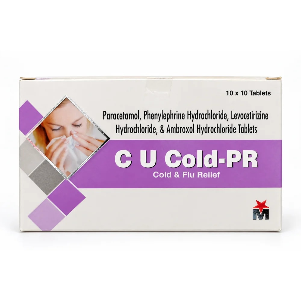 CU Cold-PR Paracetamol 500 mg; Phenylephrine HCl 5 mg; Levocetirizine HCl 5 mg; Ambroxol HCl 30 mg - Pharmacy Krech hong