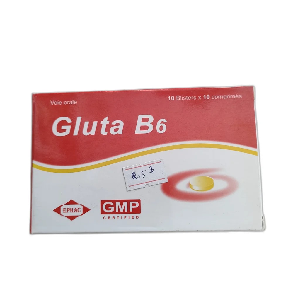 Gluta B6 400 mg Glutamic acid, 2 mg Vitamin B6, 3 mg Vitamin B1 per tablet - MEY PHARMA PHARMACY