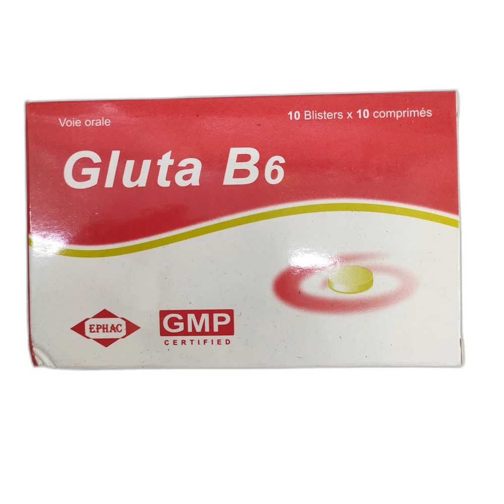 Gluta B6 Acide glutamique 400 mg / Vitamine B6 2 mg / Vitamine B1 3 mg - Depot De Pharmacie "A" Kim Houy