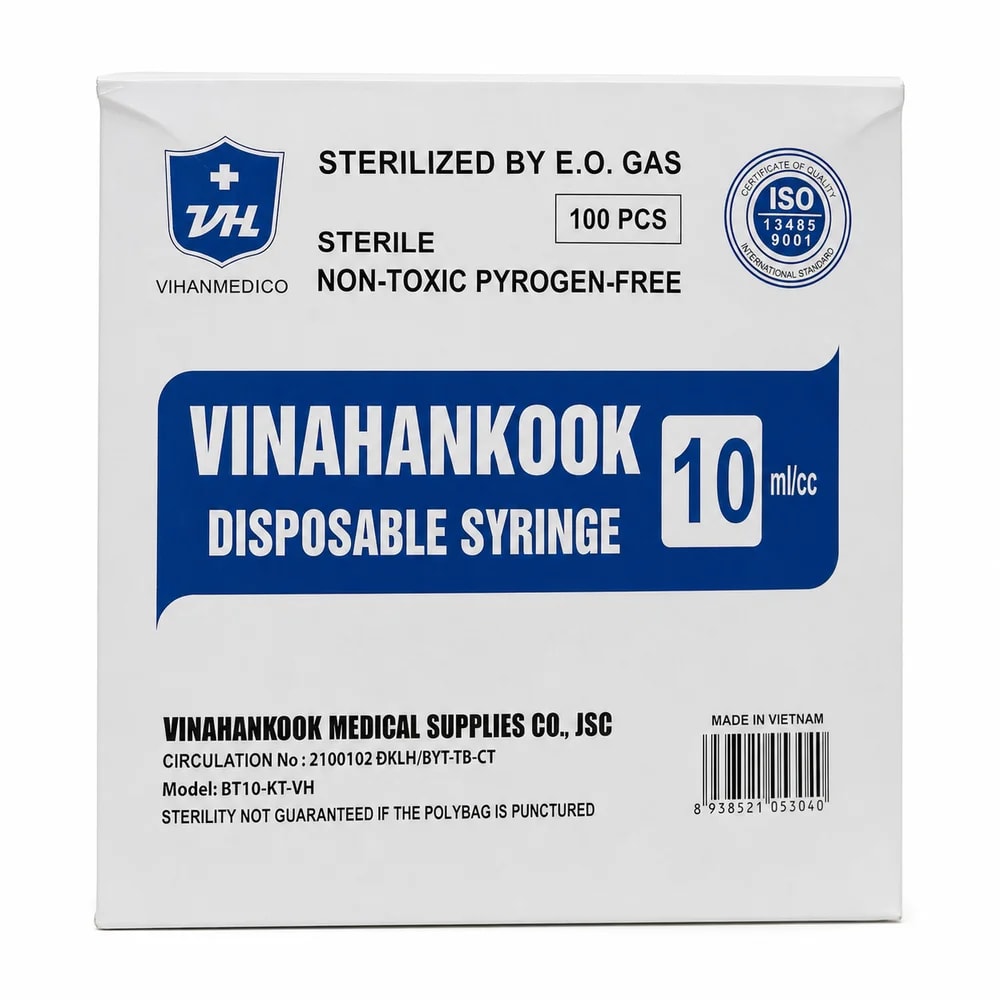 Vinahankook Disposable Syringe 10 mL/cc - Preah Chan Tep Pharmacy 