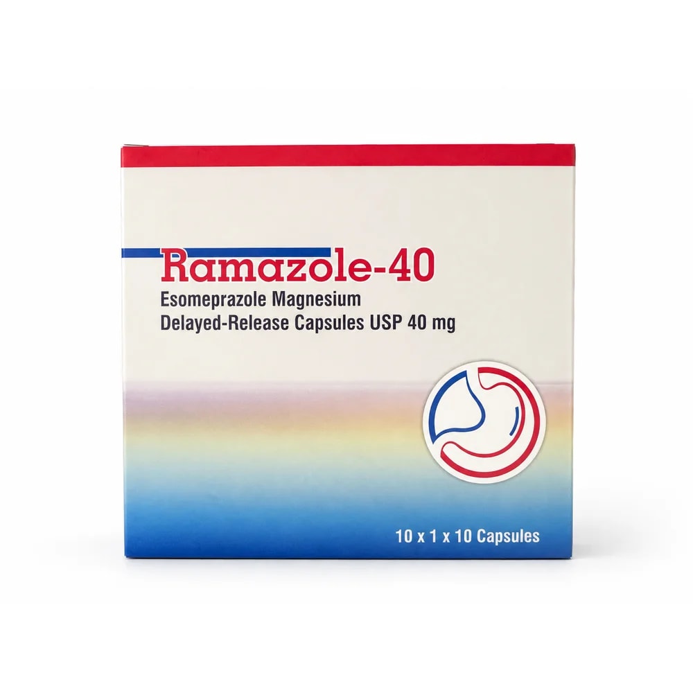 Ramazole-40 Esomeprazole magnesium delayed-release capsules USP 40 mg; 100 capsules - Kim Yi