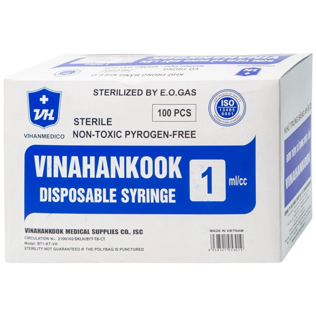 VINAHANKOOK 1 ml disposable syringe 1 ml - PONLEU DOUNG DARA PHARMACY