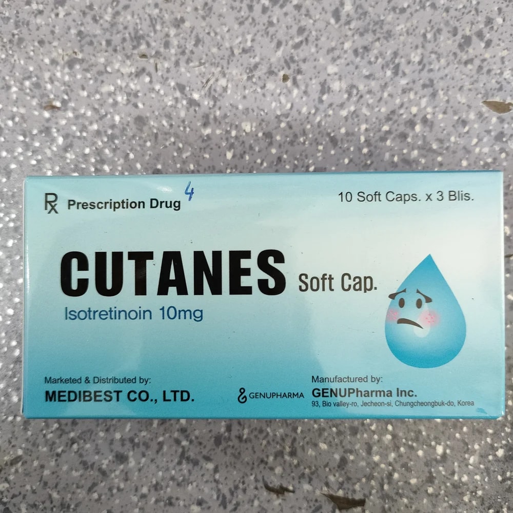 Cutanes Soft Cap. Isotretinoin 10 mg per soft capsule - Depot De Pharmacie "A" Kim Houy
