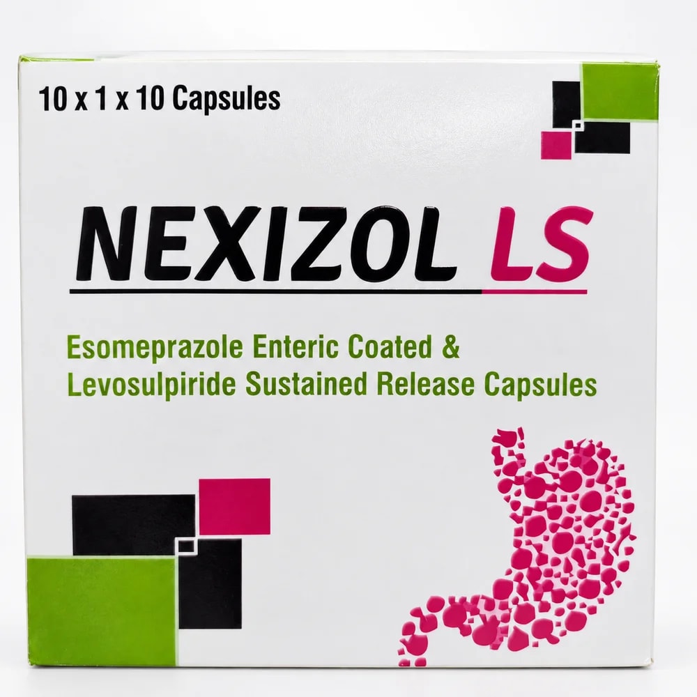 Nexizol LS Esomeprazole 40 mg / Levosulpiride 75 mg - Pharmacy Krech hong