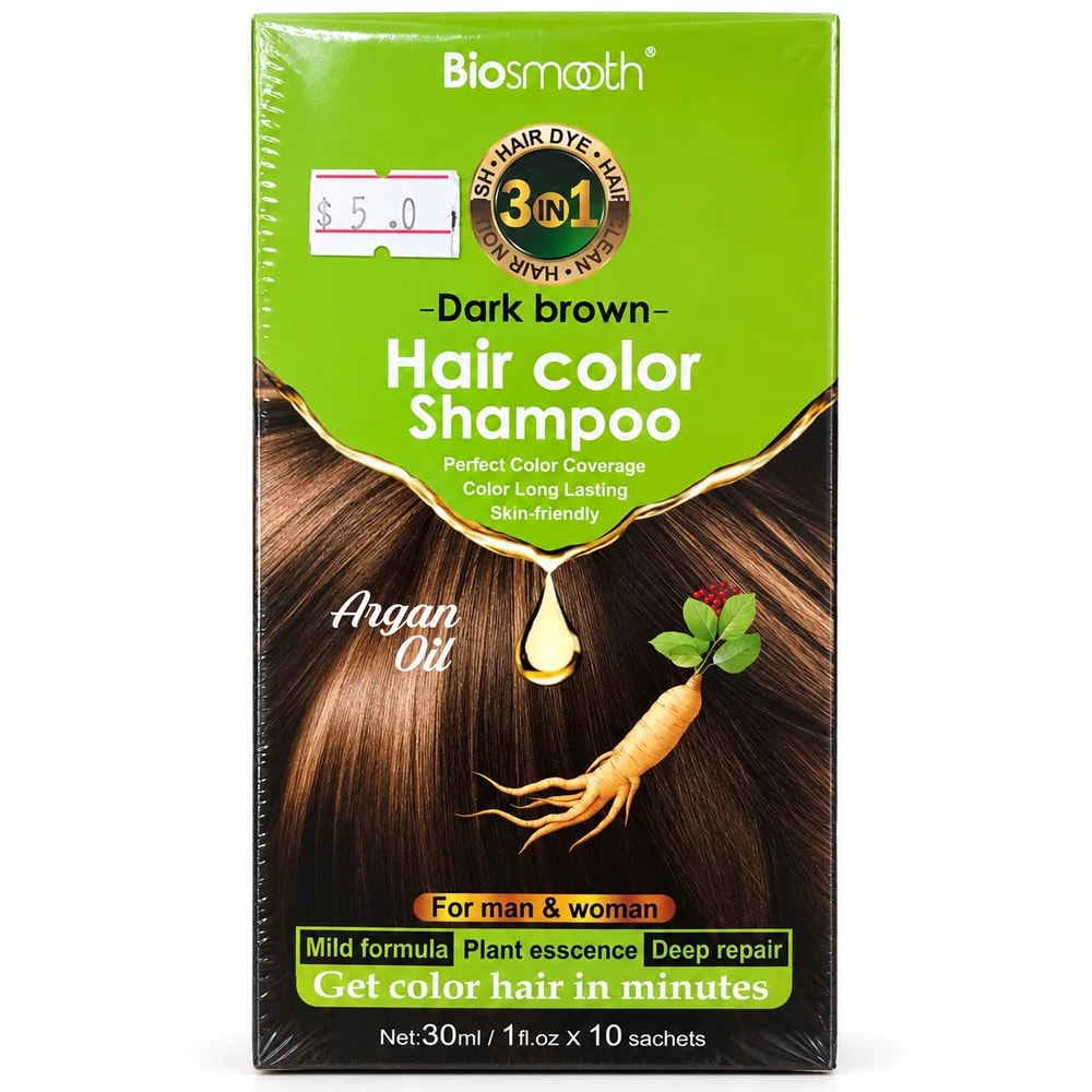 Biosmooth 3-in-1 Hair Color Shampoo (Dark Brown variant) - Pharmacy Krech hong