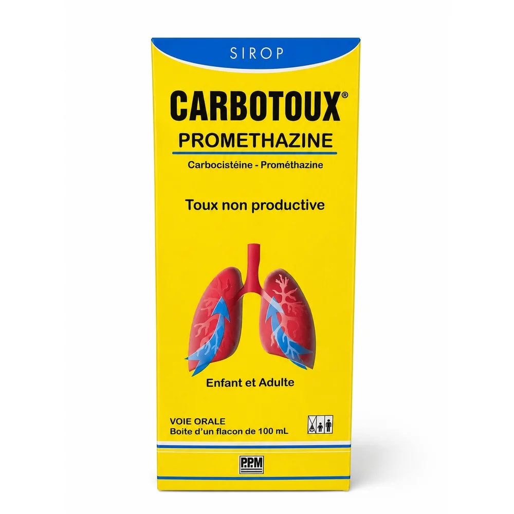 Carbotoux Promethazine Carbocisteine 100 mg + Promethazine hydrochloride 2.5 mg / 5 mL - Kim Yi