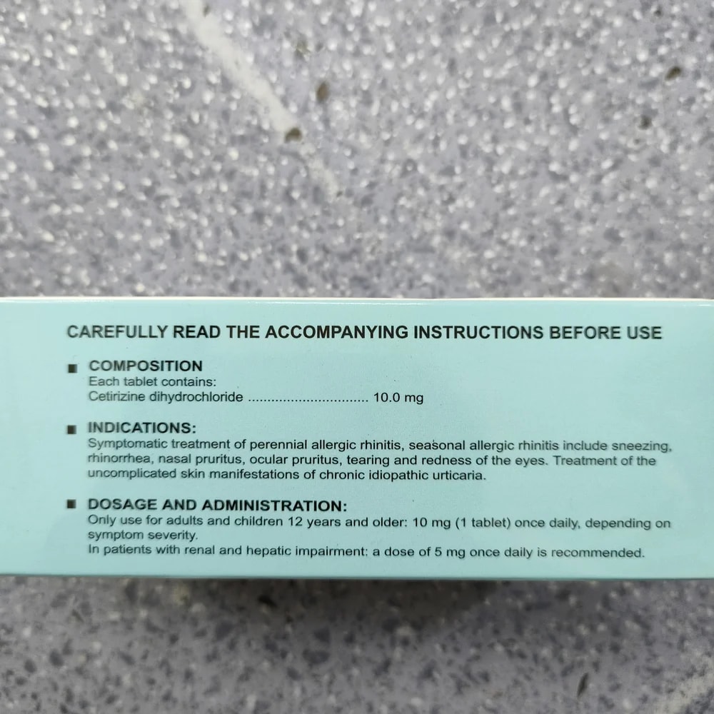 CTZ Tab 10 mg - Depot De Pharmacie "A" Kim Houy