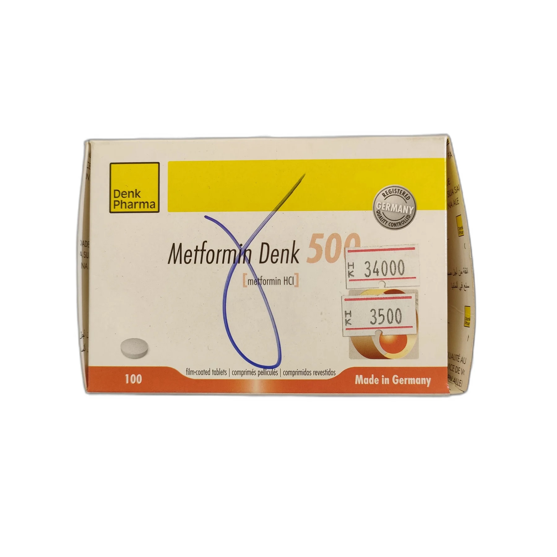 Metformin Denk 500 Metformin hydrochloride 500 mg - PRONETH PHARMA PHARMACY