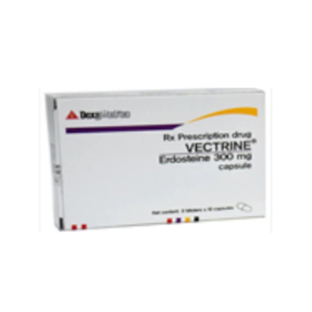 Vectrine 300mg (Erdosteine) Capsule 300mg - Phnom Penh Care Pharmacy 2ND Floor / Under CENTRAL HOSPITAL
