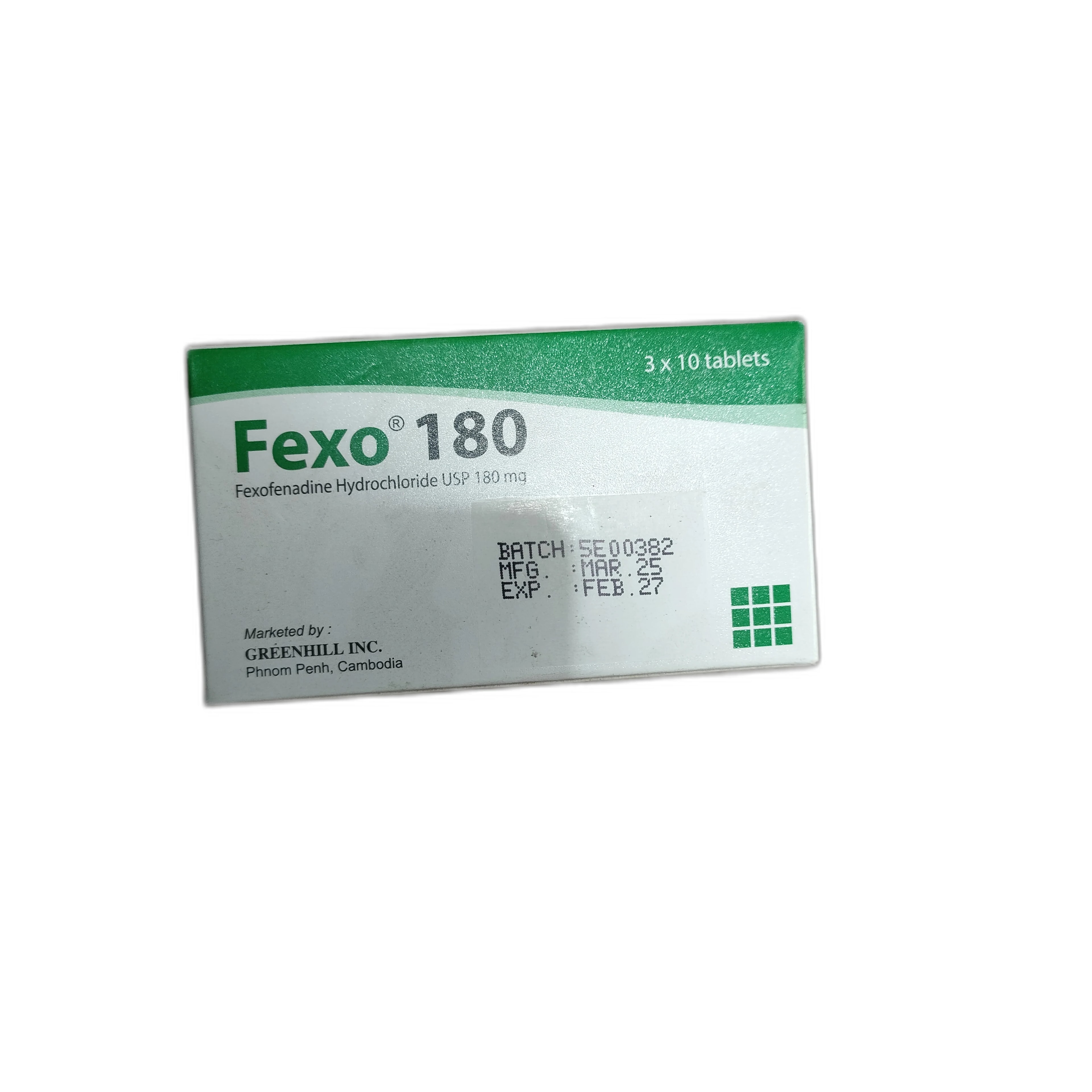 Fexo 180 180mg - ឱសថស្ថាន សិរីមង្គលថ្មី