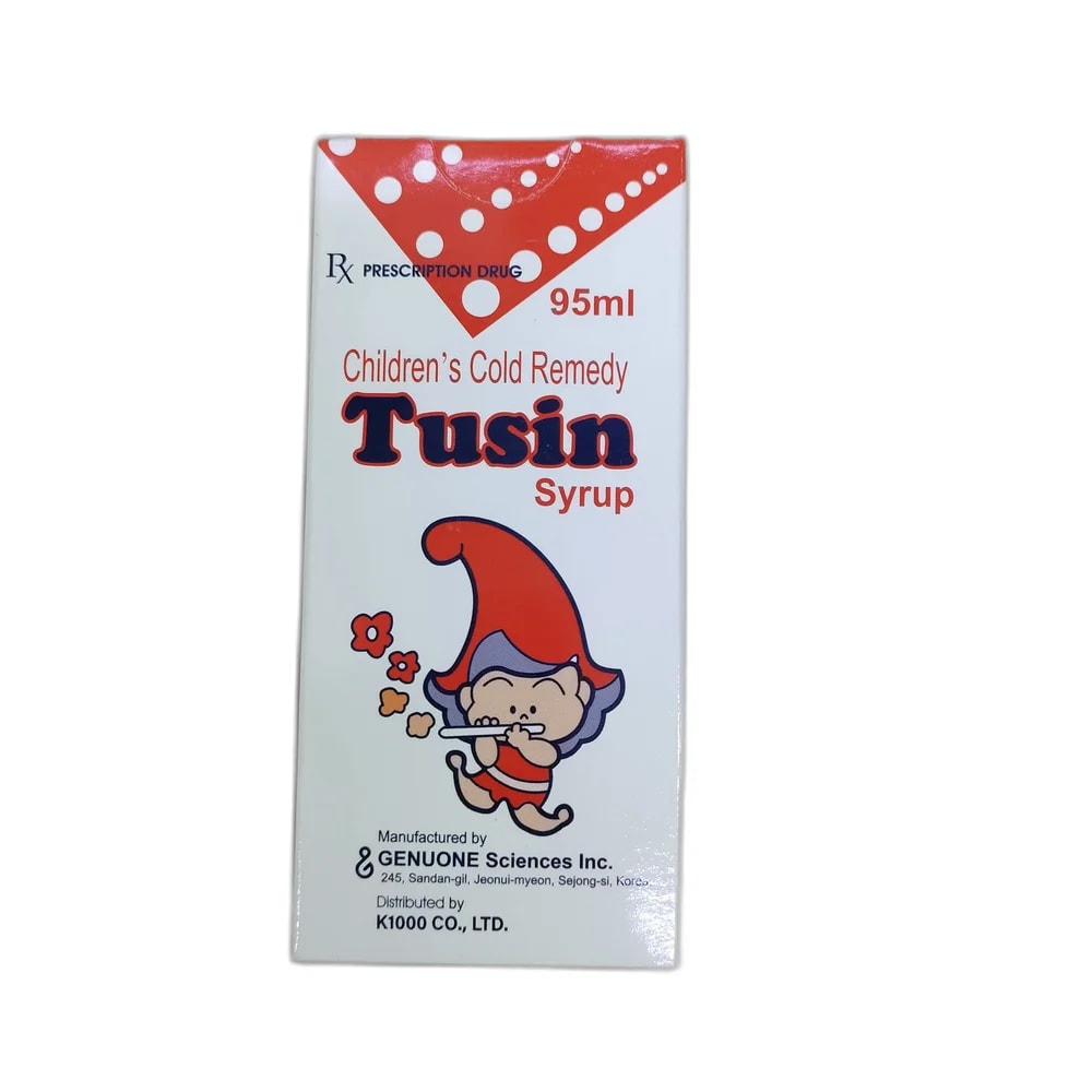 Tusin Per 100 mL: 1000 mg / 50 mg / 62.5 mg / 8.3 mg / 233.3 mg / 133.3 mg - Depot de Pharmacie B Rotha