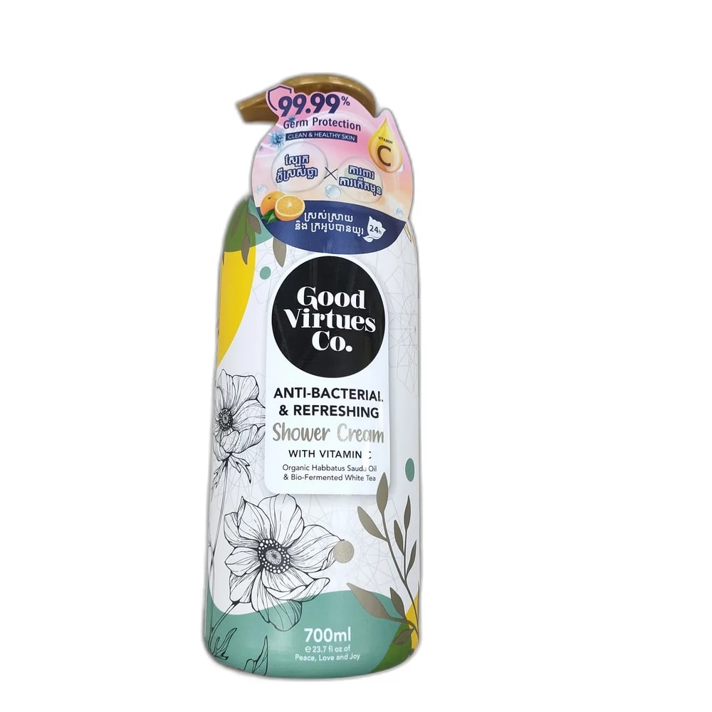 Good Virtues Co. Anti-Bacterial & Refreshing Shower Cream 700 ml - Depot de Pharmacie B Rotha