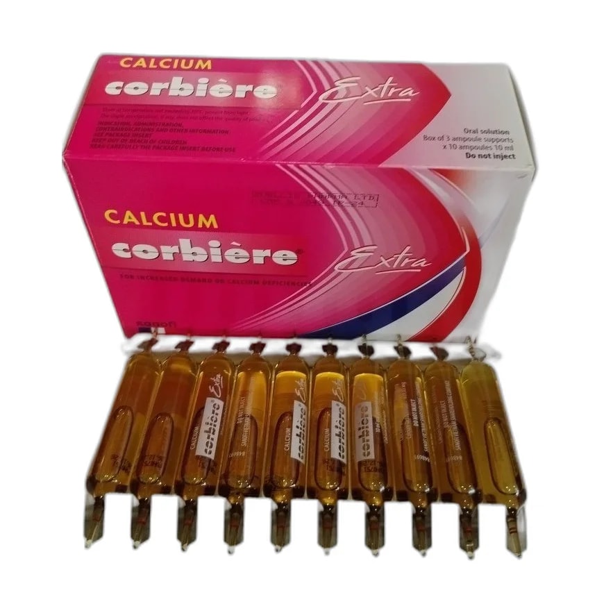Calcium Corbiere Extra Calcium oral solution 10 mL per ampoule - ឱសថស្ថាន សុខលាភ