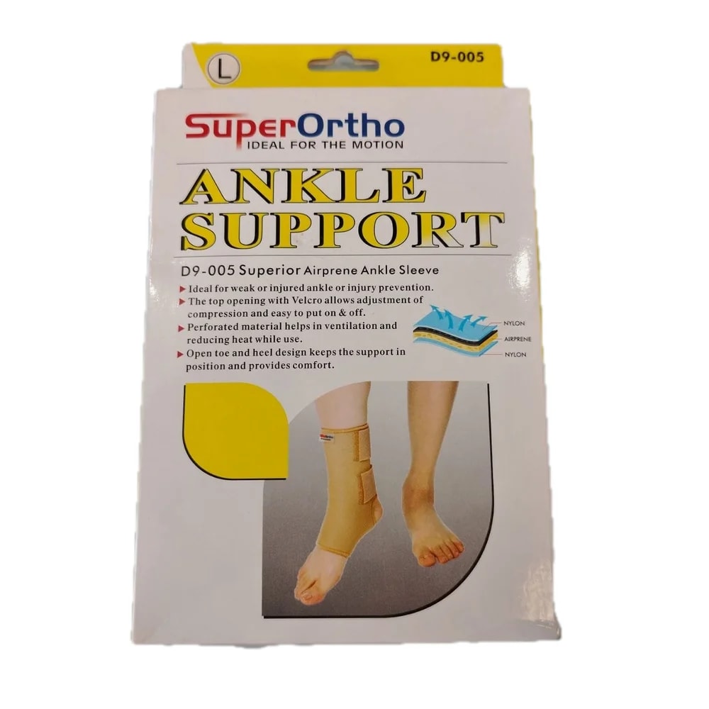 SuperOrtho Superior Airprene Ankle Sleeve Size L, ankle 26-30 cm (D9-005) - Reach Srey