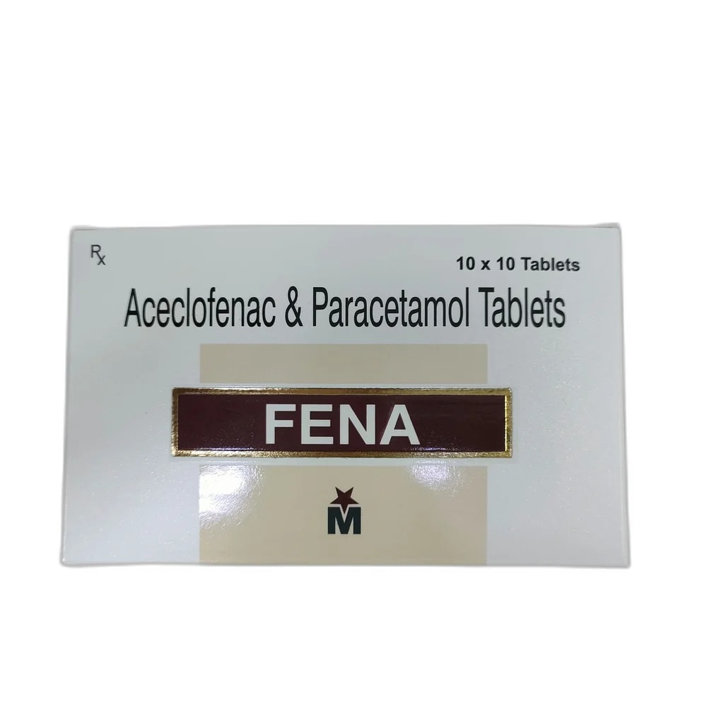 Fena Aceclofenac 100 mg + Paracetamol 500 mg - Depot de Pharmacie B Rotha