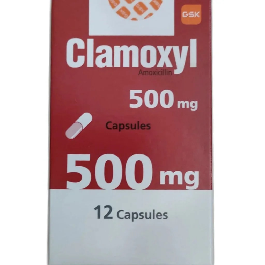 Clamoxyl 12 capsule Amoxicilline 500 mg - ឱសថស្ថាន សុខលាភ