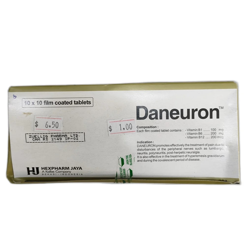 Daneuron B1 100 mg / B6 200 mg / B12 200 mcg - Depot De Pharmacie "A" Kim Houy
