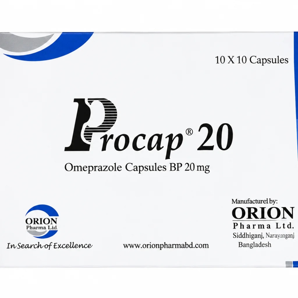 Procap 20 Omeprazole 20mg - ឱសថស្ថាន សុខលាភ