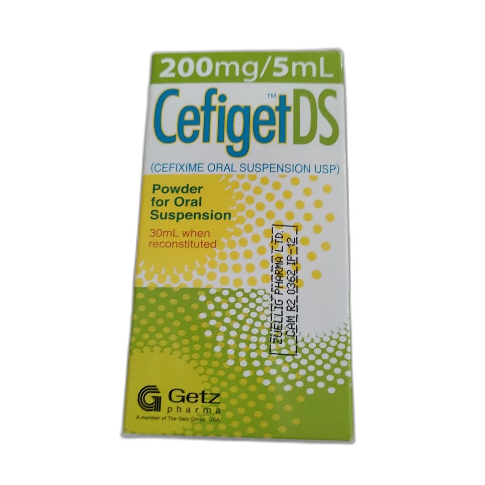Cefiget DS Oral Suspension 200 mg / 5 mL 200 mg / 5 mL, 30 mL when reconstituted - SUKHA PHARMACY