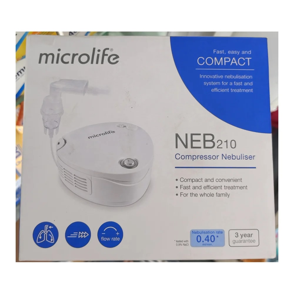 Microlife NEB 210 Compressor nebuliser (0.40 ml/min) - Morhachun Pharmacies