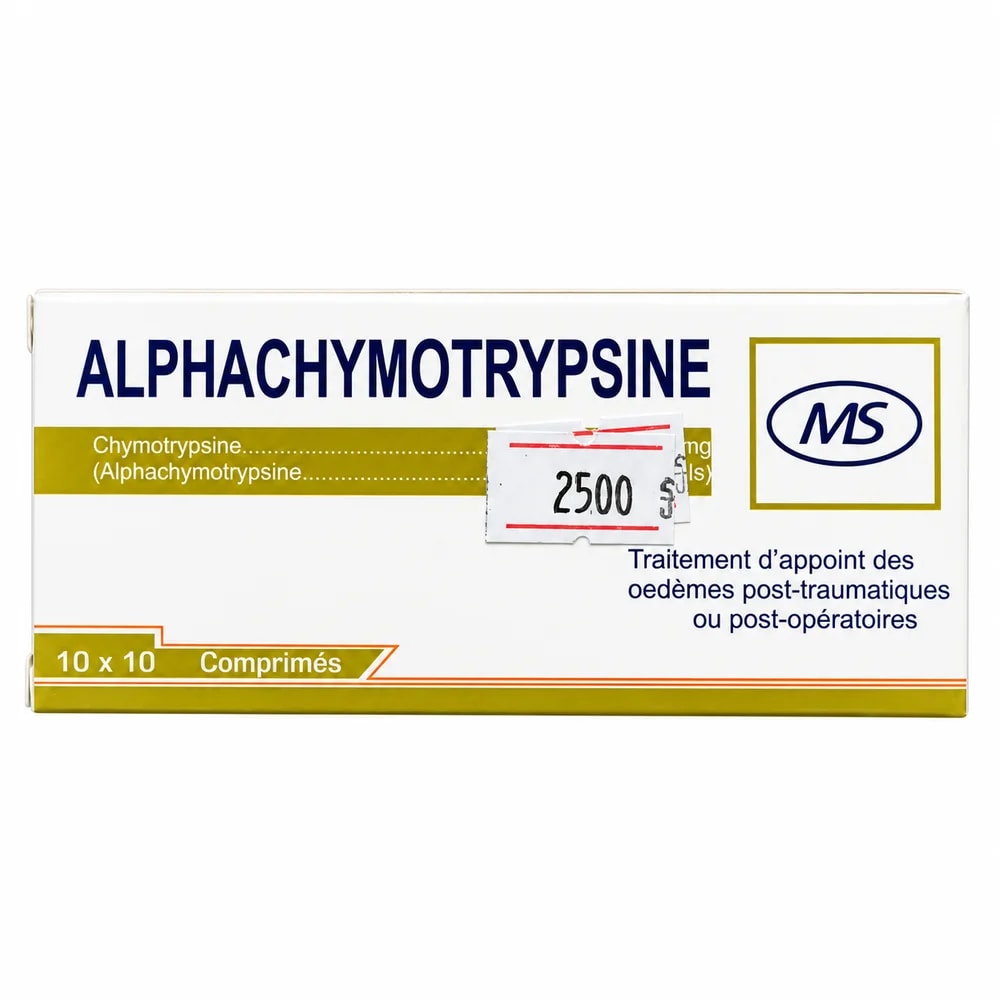 Alphachymotrypsine 4.2 mg (21 microkatals) per tablet - Sann Sopheachenda Pharmacy