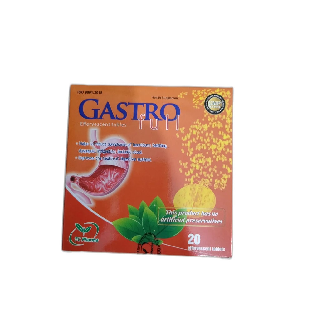 Gastro full Simethicone 20 mg / Papain 60 mg / Alpha amylase 10 mg - PHARMACIE MONGKUL