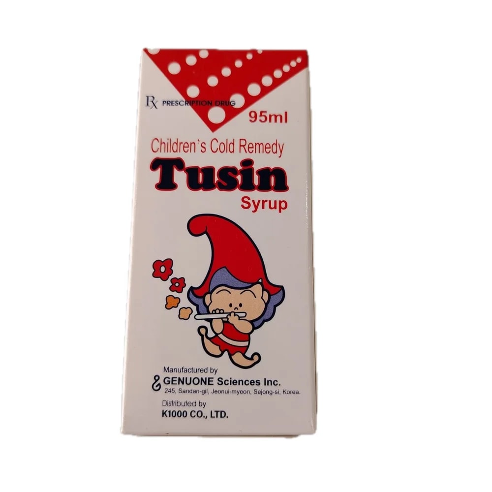Tusin Acetaminophen 50 mg / Dextromethorphan HBr 2.5 mg / DL-Methylephedrine HCl 3.125 mg / Chlorpheniramine maleate 0.415 mg / Guaifenesin 11.67 mg / Anhydrous caffeine 6.67 mg per 5 ml (95 ml) - Reach Srey