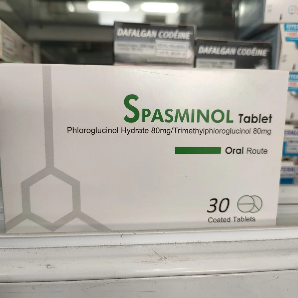 Spasminol Phloroglucinol hydrate 80 mg / Trimethylphloroglucinol 80 mg - Depot De Pharmacie "A" Kim Houy