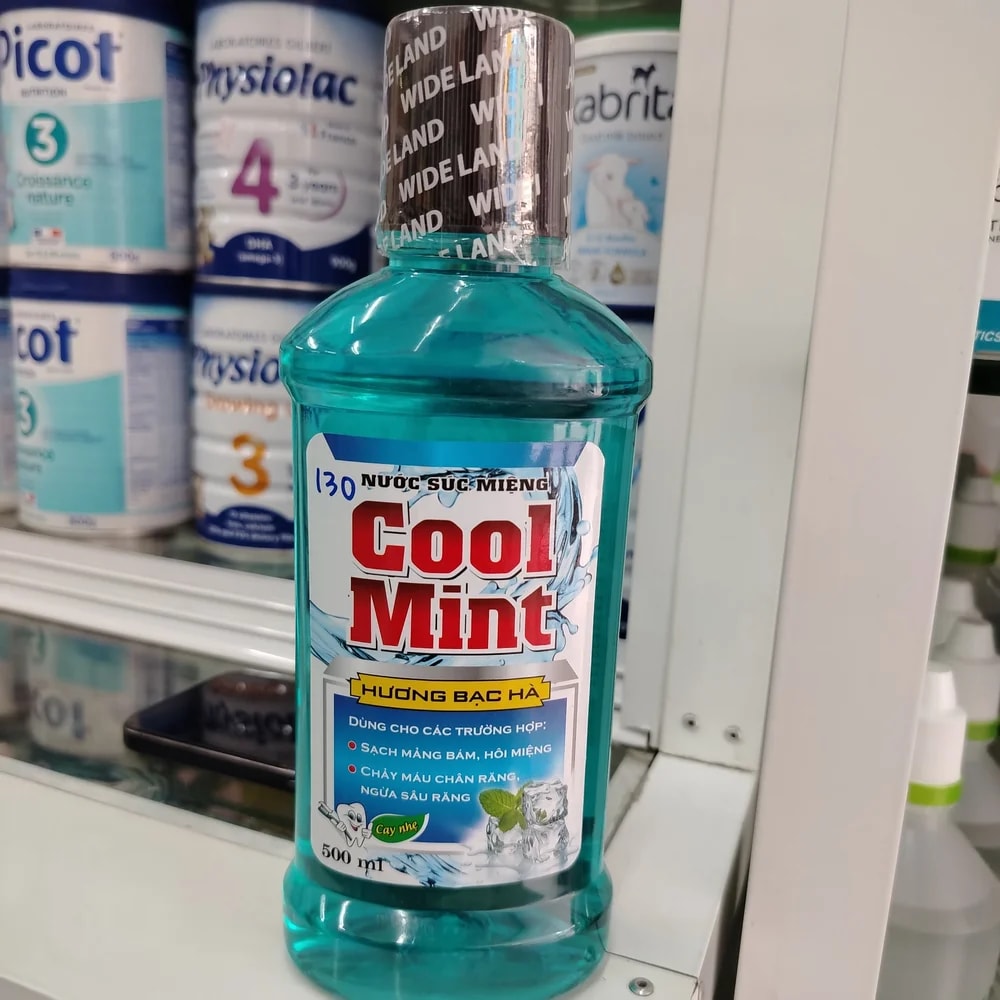 Wide Land Cool Mint Huong Bac Ha Mint-flavored mouthwash; 500 mL - Reachiny Pharmacy