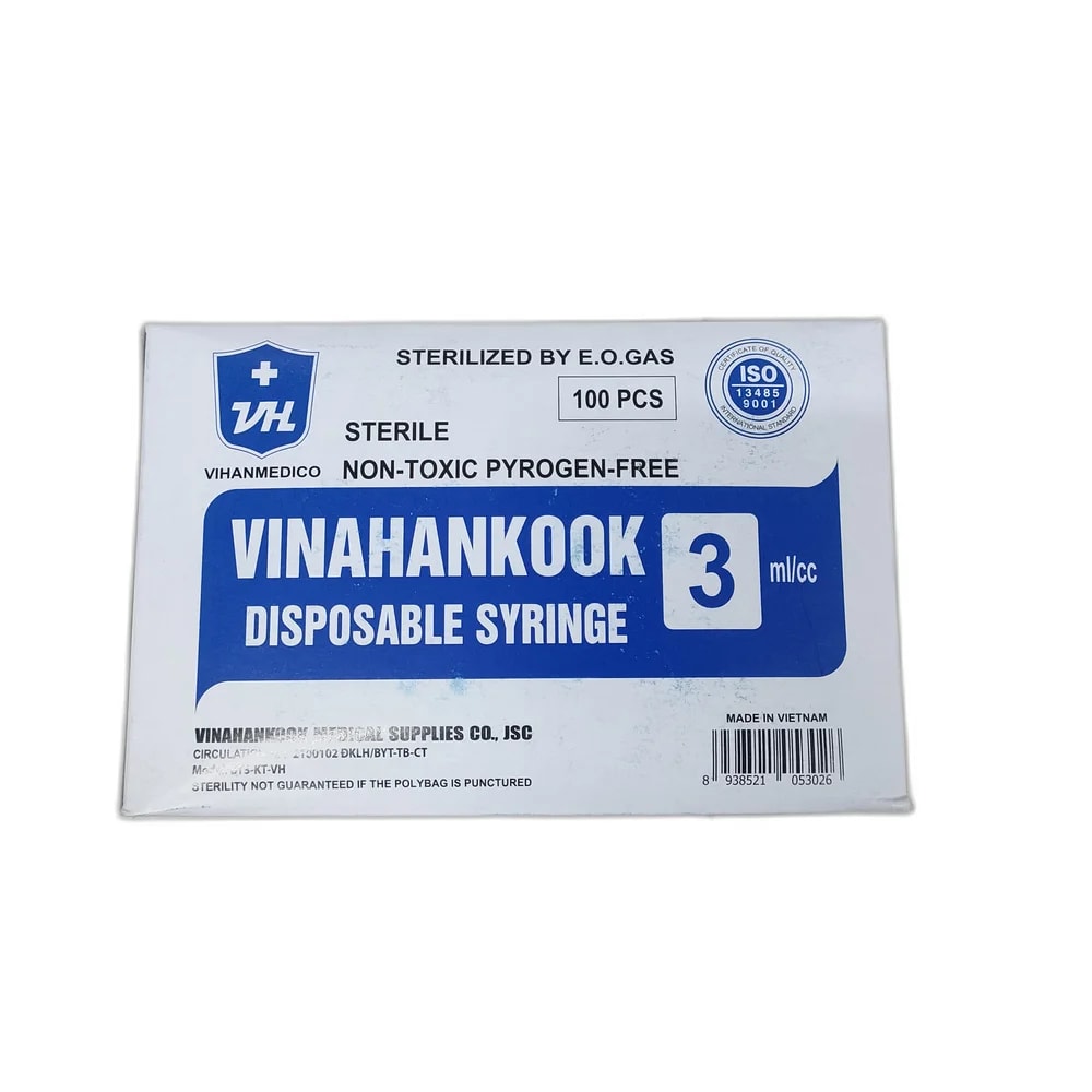 Vinahankook Disposable Syringe 3 mL / cc - Depot de Pharmacie B Rotha