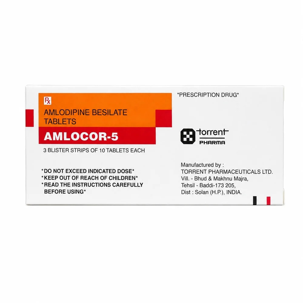 Amlocor-5 Amlodipine 5 mg per tablet - Kim Yi