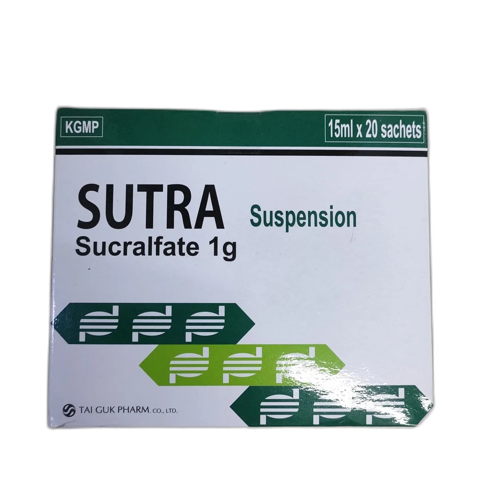 Sutra Sucralfate 1 g per 15 mL sachet - Depot de Pharmacie B Rotha