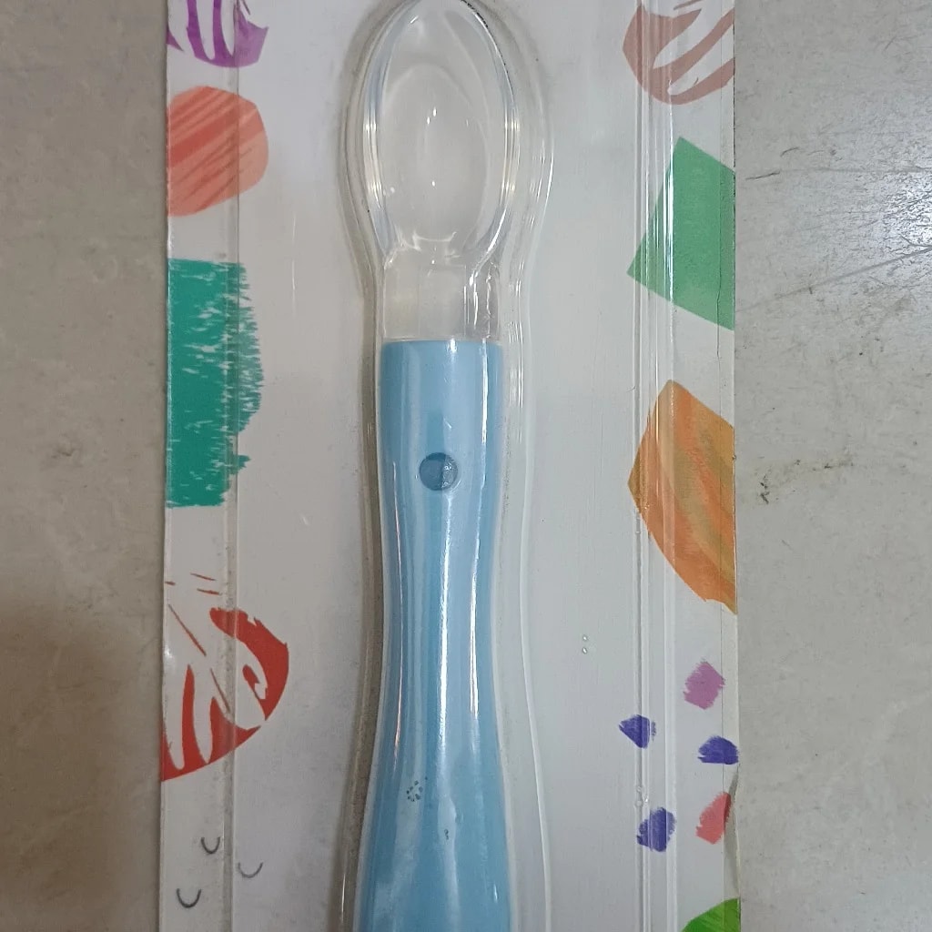 Baby silicone spoon blue - PONLEU DOUNG DARA PHARMACY