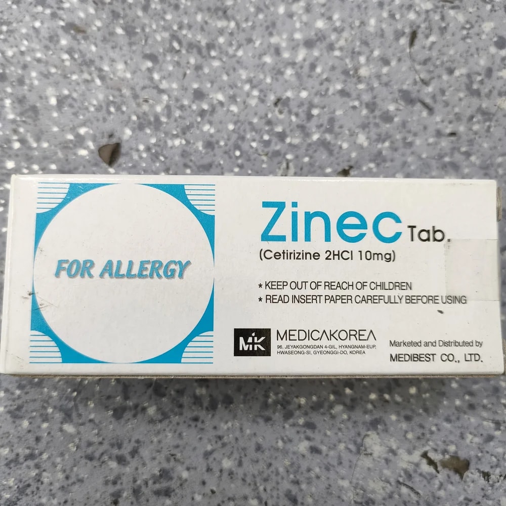 Zinec 10 mg - Depot De Pharmacie "A" Kim Houy