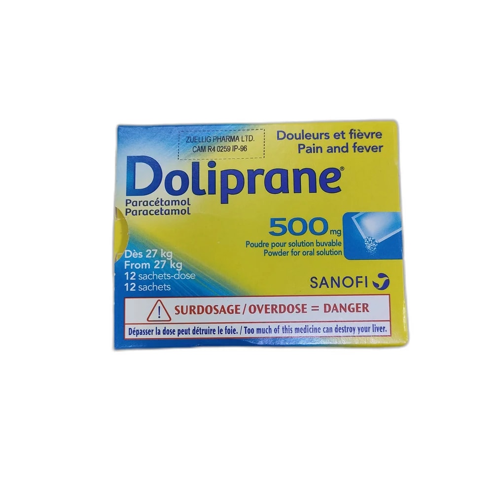 Doliprane Paracetamol 500mg Powder for Oral Solution 500 mg - Depot de Pharmacie B Rotha