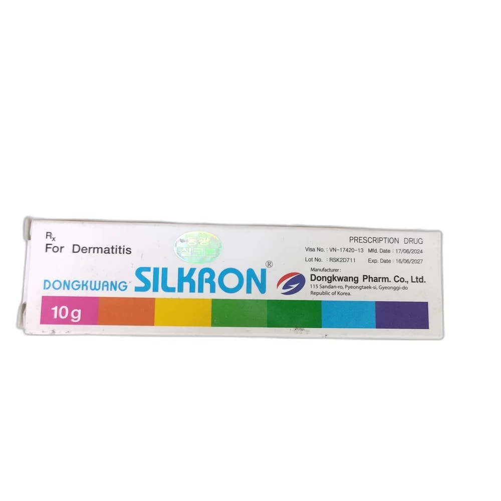 Silkron Clotrimazole 100 mg + Betamethasone Dipropionate 6.4 mg + Gentamicin Sulfate 10 mg (potency) per 10 g - PHARMACIE PORNLEU PICH