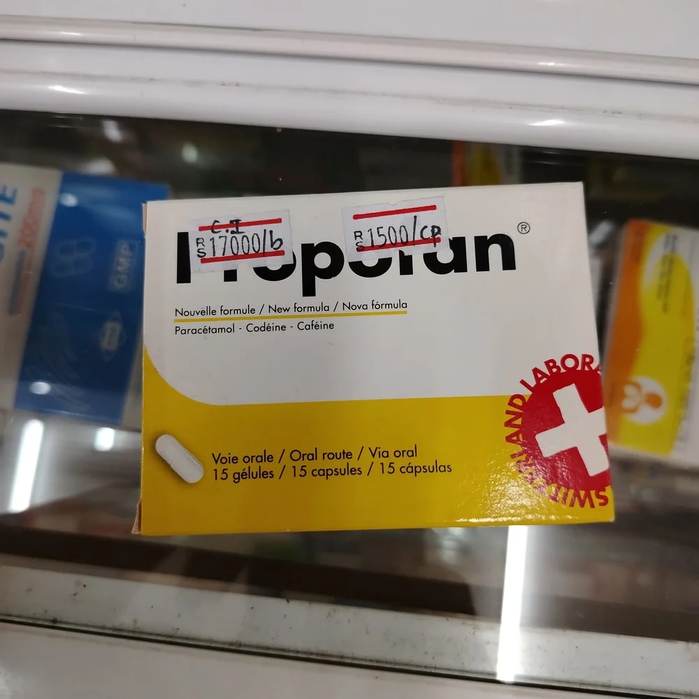 Propofan Paracetamol 400 mg / Caffeine 62.5 mg / Codeine phosphate hemihydrate 20 mg - Reachiny Pharmacy