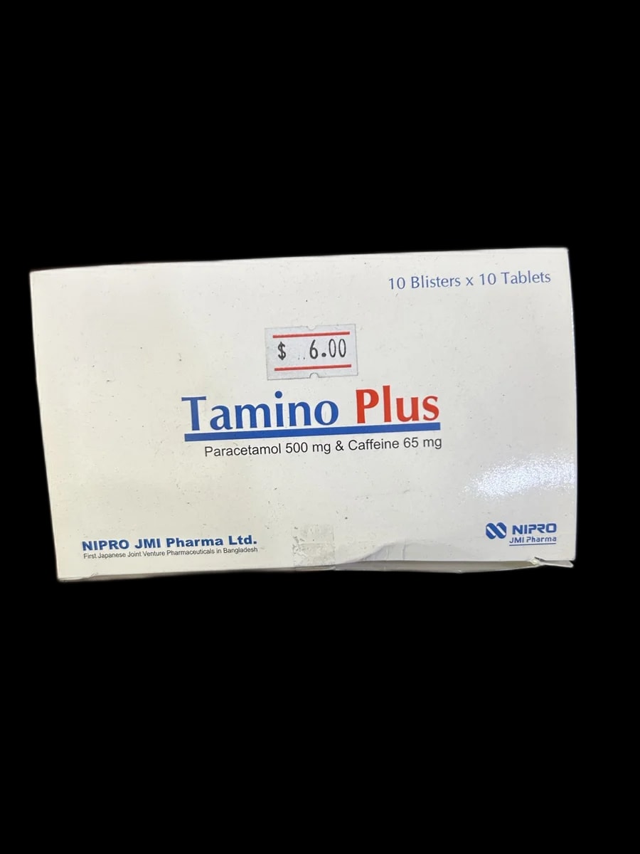 Tamino Plus Paracetamol 500mg / Caffeine 65mg - ឱសថស្ថានព្រះខ័នពេជ្រ