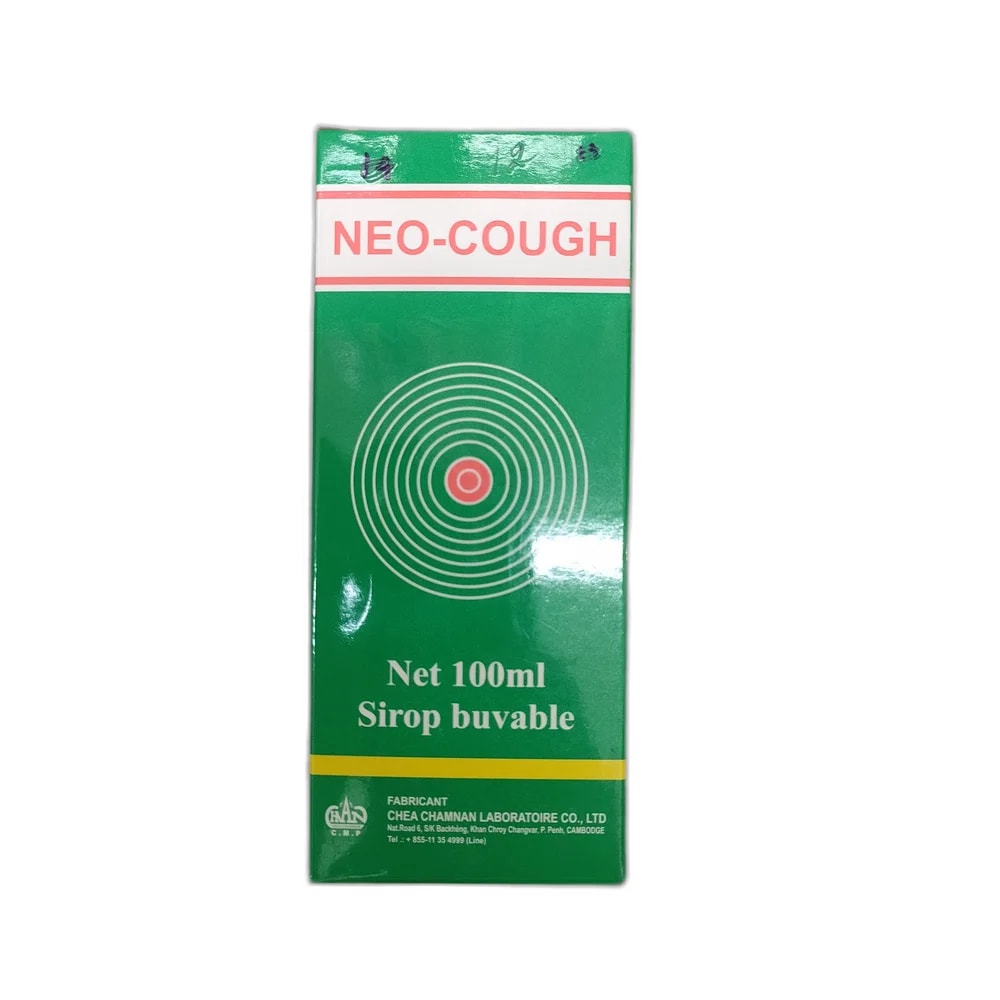 Neo-Cough Promethazine 6.25 mg + Codeine 9 mg per 5 ml - Depot De Pharmacie "A" Kim Houy