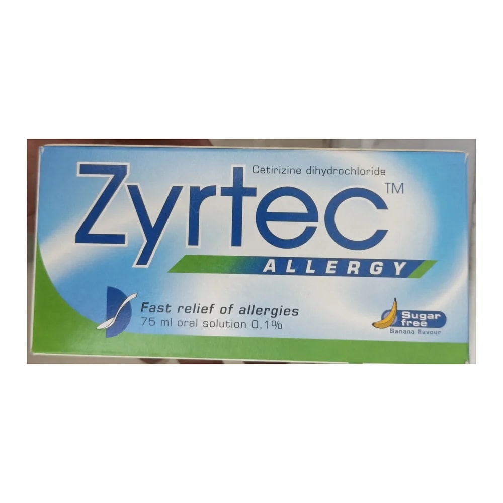 Zyrtec Allergy 0.1% (1 mg/ml) oral solution (75 ml) - Morhachun Pharmacies