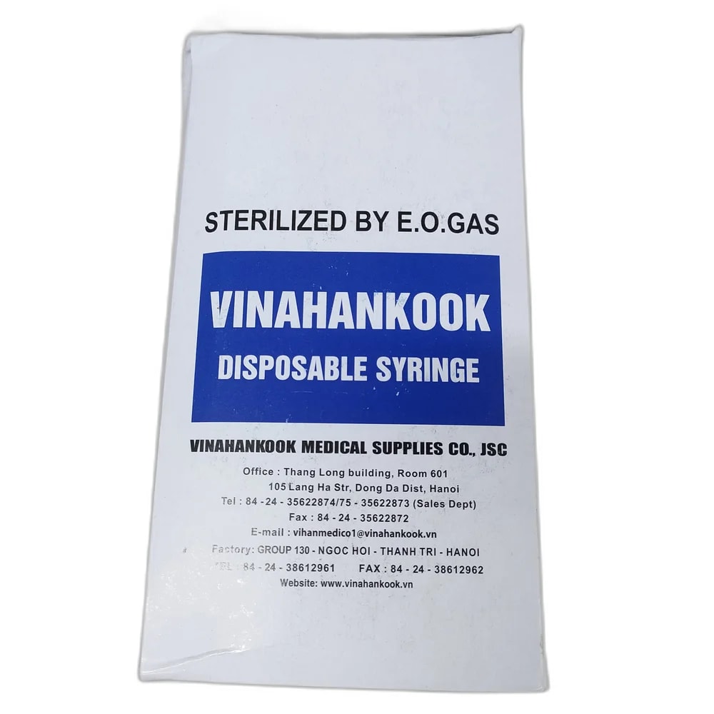 Vinahankook Disposable Syringe 5 mL / cc; 23G × 1 in needle - Depot de Pharmacie B Rotha