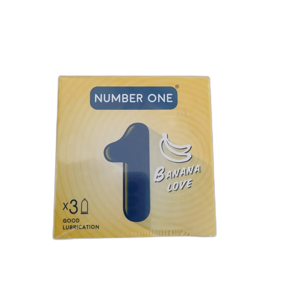 Number One Banana Love Condoms 49 ± 2 mm - SUKHA PHARMACY