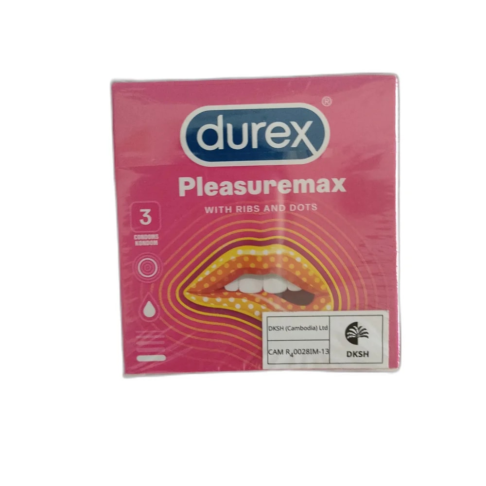 Durex Pleasuremax Ribbed and Dotted Condoms Regular fit - SUKHA PHARMACY