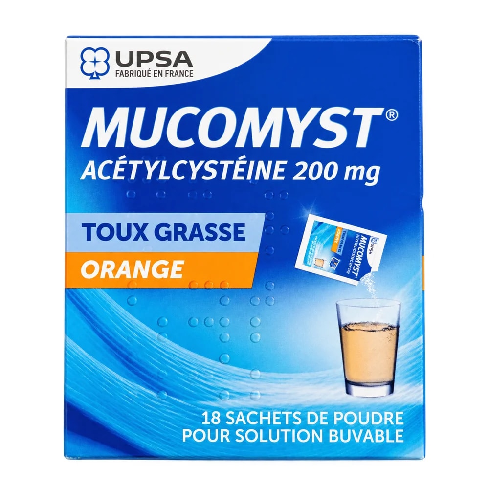Mucomyst 200 mg (Acétylcystéine) Acetylcysteine 200 mg - Pharmacy Krech hong