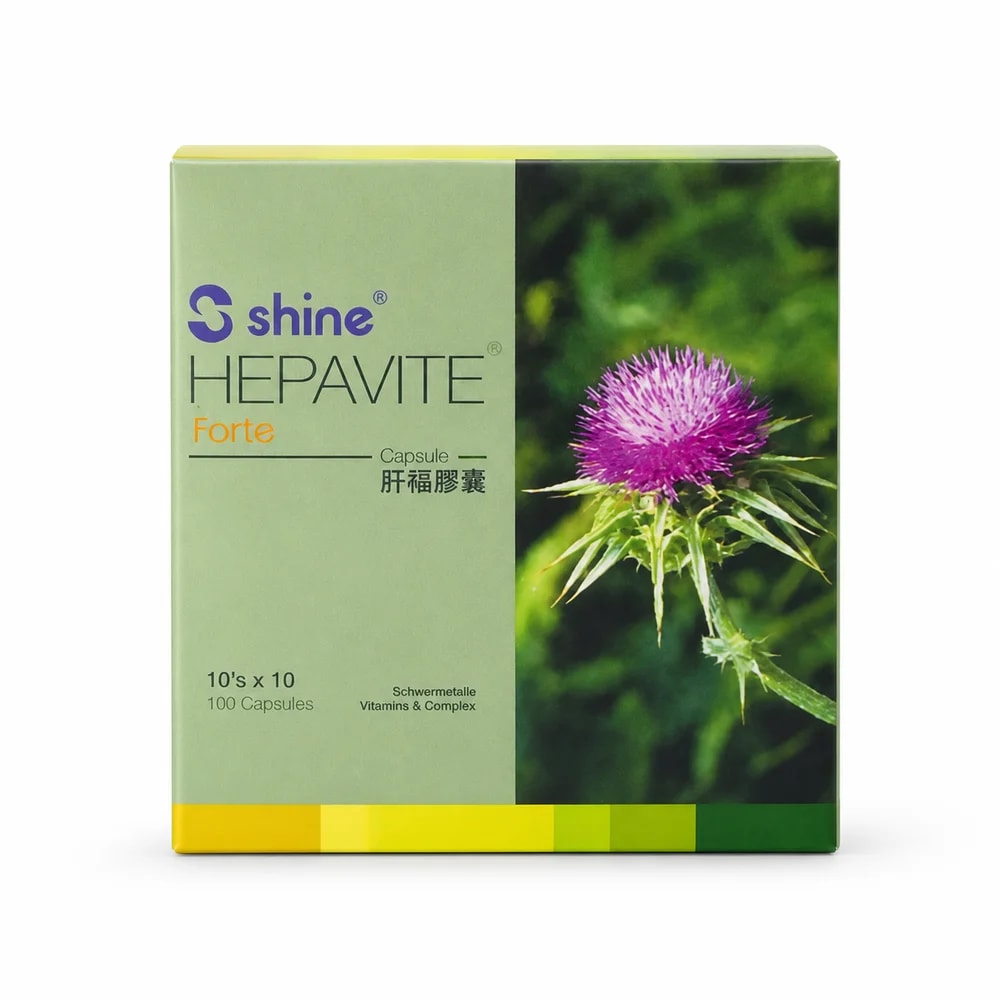 Shine Hepavite Forte Silymarin 150 mg with vitamins B1, B2, B3, B5 and B6 capsules - Kim Yi